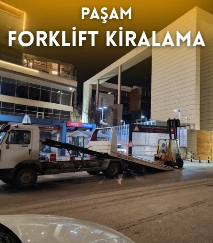 Etimesgut kiralık forklift hizmeti veren Paşam Forklift Kiralama sahada çalışma