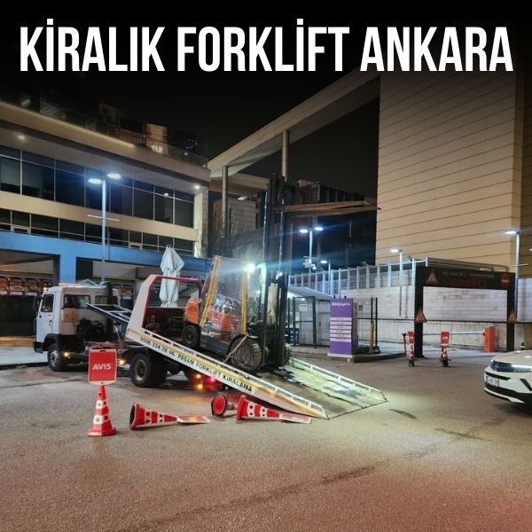 Etimesgut bölgesinde günlük forklift kiralama hizmeti sunan forklift aracı